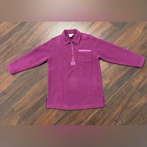 Woman’s Vintage Talbots Purple Fleece Pullover Sweater 1/4 Zip USA Made Small